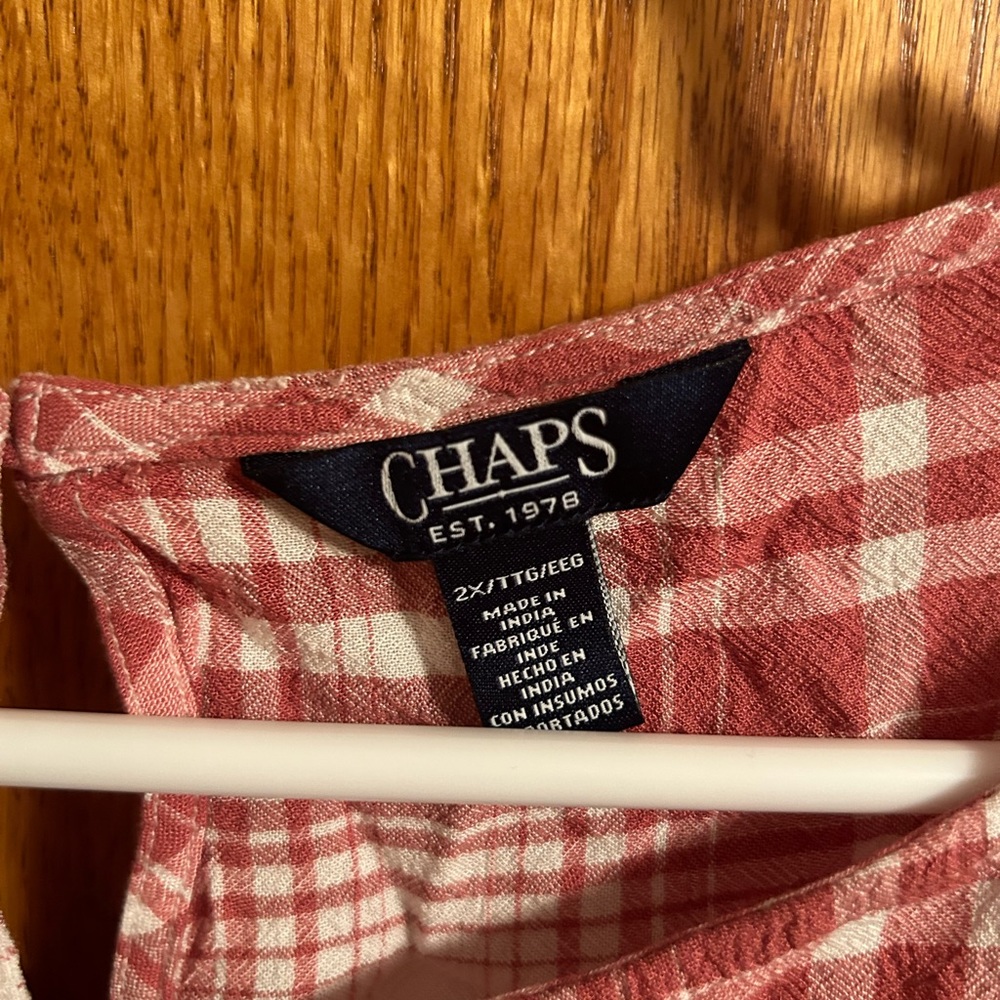 Chaps Ruffle Sleeve Top